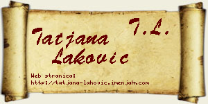 Tatjana Laković vizit kartica